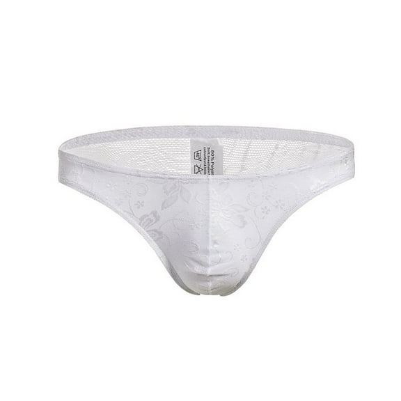 Pants for Men Men's Transparent Mesh Underwear Briefs White XL(XL)