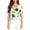 White, variant on St.Patrick's Day T-shirt Women - Irish Lucky Clover 3/4 Sleeve Shirt, Fashion Shamrock Green Shirt, Costume for St.Patrick's Day|Style DGoldXXL