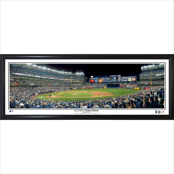 Derek Jeter New York Yankees Last At Bat at Yankee Stadium Standard Framed Panorama