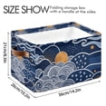 thumbnail image 4 of Yayeee Canvas Storage Basket with Handles for Shelves Fabric Bins Closet Organizer, Blue Night Sky, 4 of 8