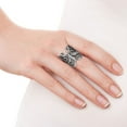 thumbnail image 5 of AeraVida Elegantly Handcrafted Sterling Silver Butterfly Wrap-Around Ring - 8, 5 of 6