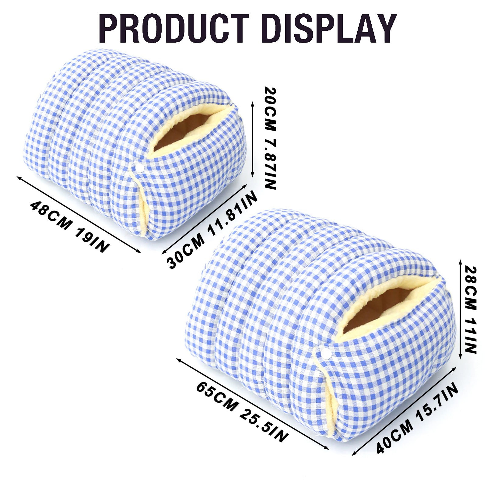 Qyaukm Winter Warm Cat Bed, Removable Washable Covered Enclosed Cat House with Anti-Slip Base, Cozy Igloo Style Pet Bed for Indoor Cats and Small Dogs