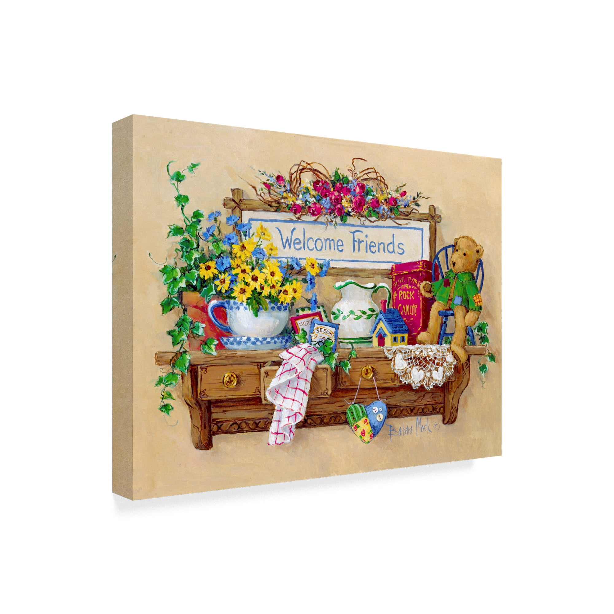 Trademark Fine Art ' Welcome Friends' Canvas Art by Barbara Mock