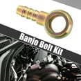 thumbnail image 2 of Unique Bargains 1 Set Banjo Bolt Kit M14x1.5 Banjo Bolt Hose Barb Fitting with Copper Washers for Car Iron Bronze Tone, 2 of 6