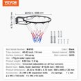 thumbnail image 6 of Basketball Rim, Wall Door Mounted Basketball Hoop, Heavy Duty Basketball Flex Rim Goal Replacement with Net and Double Spring, Standard 18" Indoor Outdoor Hanging Hoop for Adults, 6 of 9