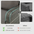 thumbnail image 4 of HOMREST 4 Piece Wicker Patio Furniture Set, 360 Degree Outdoor Swivel Patio Chairs w/Coffee Table and 3-Seat Sofa, Small Patio Furniture Set for Garden, Deck and Poolside (Grey), 4 of 8