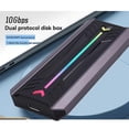 thumbnail image 5 of Boîtier de Disque Dur SSD NVME M2 à Double Protocole RGB Aluminium M.2 vers USB3.1 Gen1 5Gbps Gen2 10Gbps Type C NGFF NVME, 5 of 5