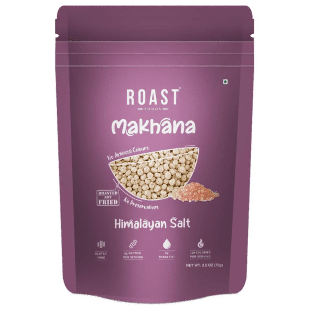 Roast Foods Makhana Himalayan Salt, 70g, Roasted Not Fried, Gluten Free