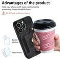 thumbnail image 6 of Ancove for iPhone 14 Wallet with Card Holder & Wrist Strap,PU Leather RFID Blocking Ring Holder Kickstand Flip Case Cover for Women Men for iPhone 14,Black, 6 of 8