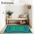 thumbnail image 3 of ODIKA 3'x5' Machine Washable Non-Slip Area Rug, Mystic Labyrinth Maze Spiral Symmetrical Traditional High Traffic Rug, Green, 585835, 3 of 7