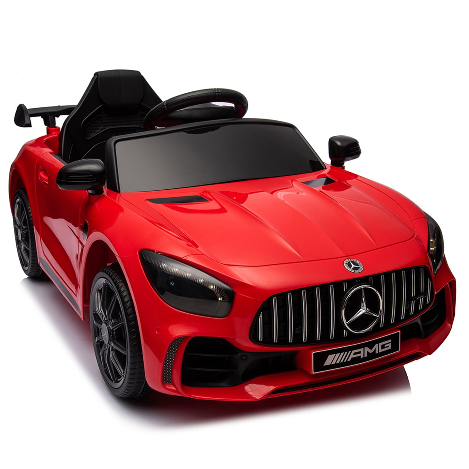 CIPACHO Licensed Mercedes-Benz AMG GTR Dual drive 12V Powered Ride Ons Sports Car with 2.4G Remote Control, Red