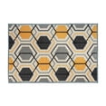 thumbnail image 2 of World Rug Gallery Contemporary Geometric Stripe Non-Slip (Non-skid) Door Mat - Yellow 20" x 30", 2 of 5