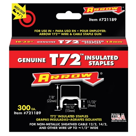 Arrow Fastener 19/32" T72 Insulated Staples
