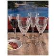 thumbnail image 3 of Set of Four Clear Swirl Acrylic Stemmed All Purpose Wine Glass, 3 of 9