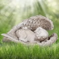 thumbnail image 1 of Statue Commémorative pour Animaux, Pierre Commémorative pour Animaux, Pierre Dévotionnelle pour Chien Chat, Statue en Résine Résistante aux Intempéries, Tombe en Forme d'Ange (Chien) 11*8*4CM, 1 of 5