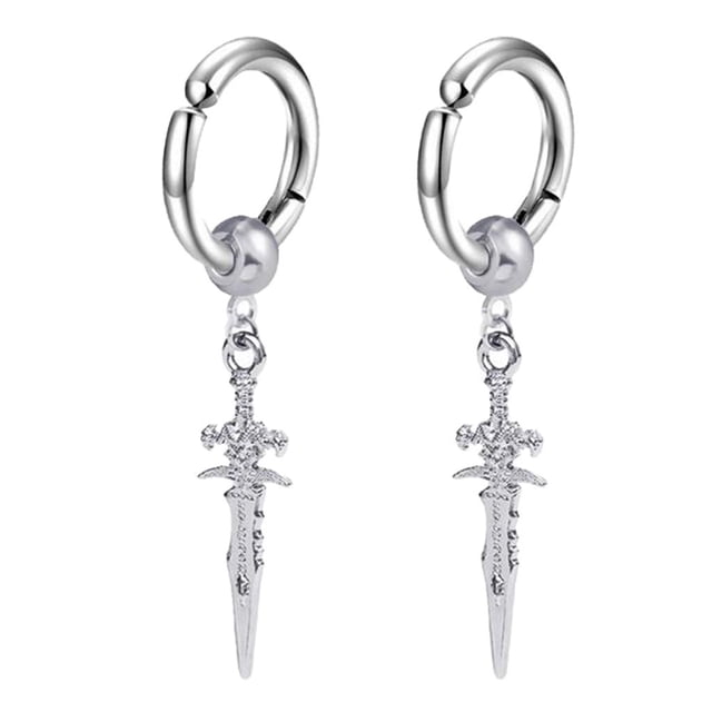 Pendientes de Acero inoxidable perfecl Clip de oreja plata 2 piezas