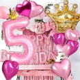 thumbnail image 3 of Florisland Set de globos rosa princesa para 1er cumpleaños de 40", 3 of 6