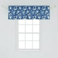 thumbnail image 2 of Ambesonne Blue Valance Pack of 2, Geometrical Abstract Ice, 54"X18", Blue White, 2 of 2