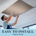 thumbnail image 6 of Brown Ombre Fluorescent Light Covers, Modern Gradient Abstract Art Magnetic Light Covers for Ceiling Lights, Fluorescent Ceiling Shade Filters for Classroom Bedroom Office 4x2Ft x 2PCS, 6 of 8