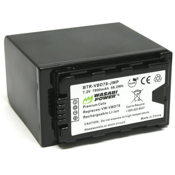 Wasabi Power Battery for Panasonic VW-VBD58, VW-VBD78, AG-VBR89G (7800mAh)
