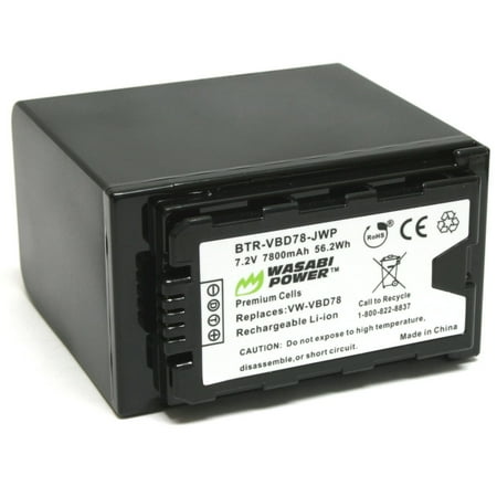 Wasabi Power Battery for Panasonic VW-VBD58 VW-VBD78 AG-VBR89G (7800mAh)