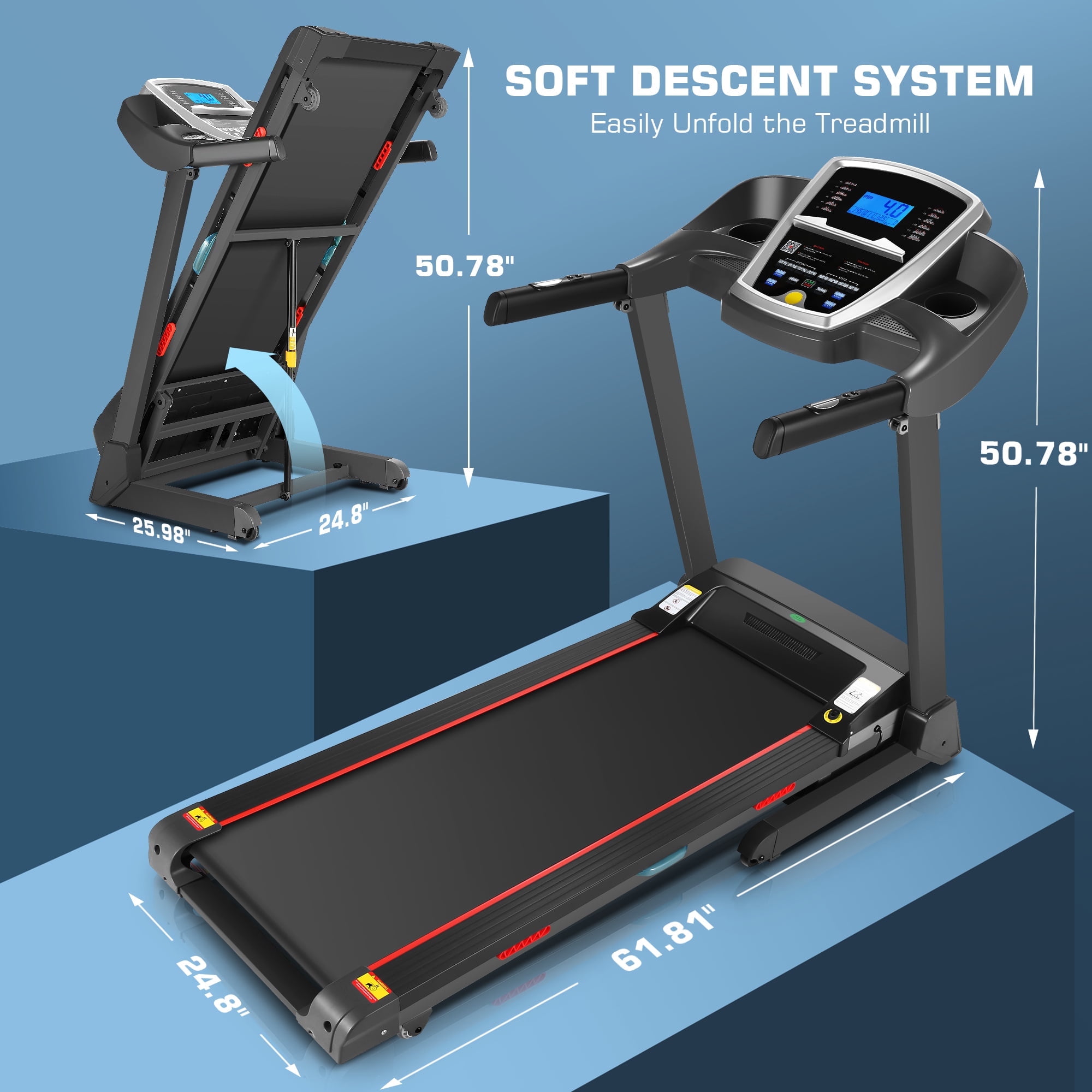 ハシモトテッパンL/M ＋すぴっとって　didon SIMPFREE Treadmill with Touchscreen, APP and 36 Programs