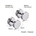 thumbnail image 1 of Unisex Stainless Steel Ear Stud Earring Titanium Dumbbell High stud Stainless Polished Ear Piercing Punk Style, 1 of 6
