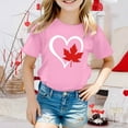 thumbnail image 2 of Toddler Kids T-Shirts Hawaii Canadian Flag Maple Leaf Printing Multicolor Round Neck Short Sleeve Tee Kids Boys Girls Summer Beachwear Trendy Loose Lounging T-Shirts，8 -9 Years, 2 of 4