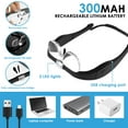 thumbnail image 5 of Magnifying Glasses Rechargeable Head Magnifier 1.5X 2.5X 3.5X 5X Headband Magnifying Glass with Light Eyeglasses Magnifier Jewelers Magnifying Glass for Close Work Crafts Reading, 5 of 7