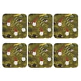 thumbnail image 2 of Disketp Gnomes Playing In The Garden Funny Coasters,6 Pcs Leather Coasters With Holder, Perfect Housewarming Hostess Gifts,Protect Furniture From Water Marks Scratch And Damage, 2 of 9
