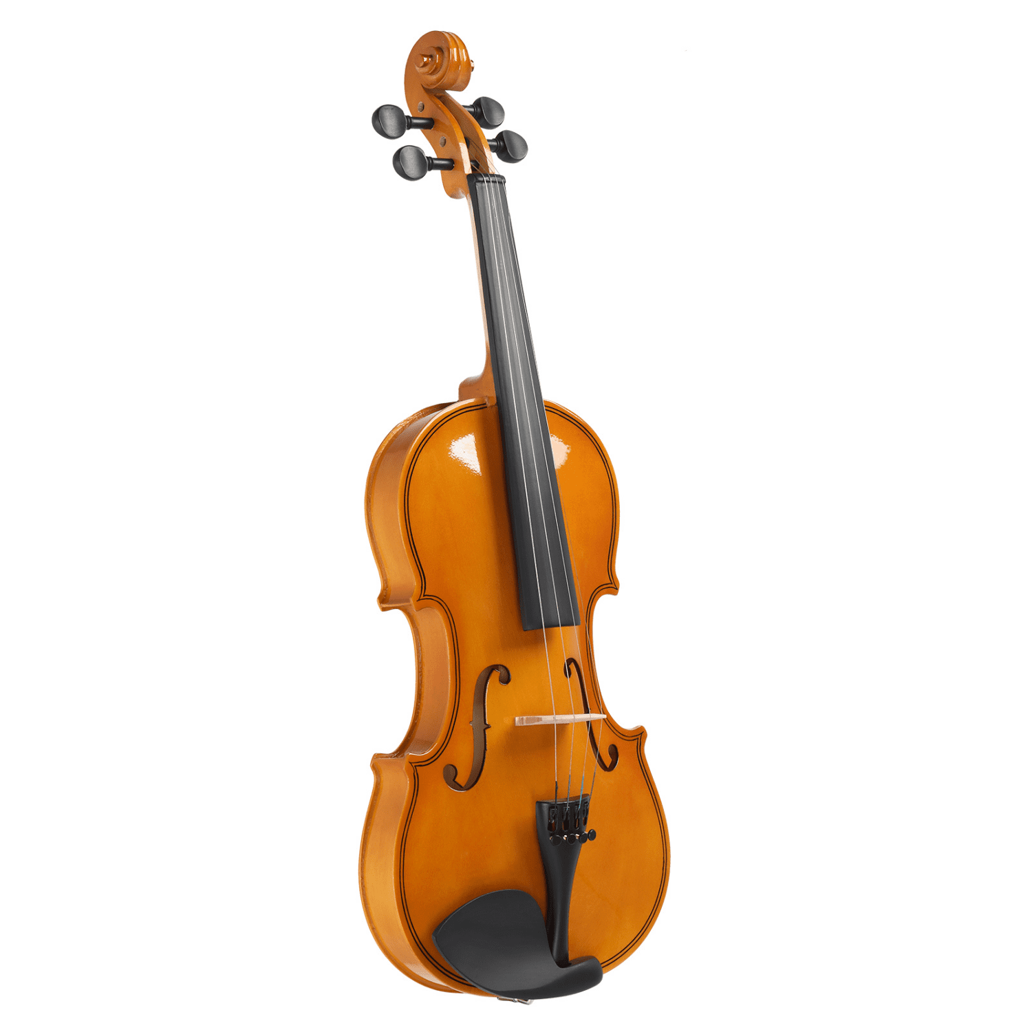 Hassch 4/4 Violin for Beginners, Fiddle with Case, Bow, Rosin, Sordine, Extra Strings and Shoulder Rest, Natural