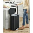 thumbnail image 1 of SONGMICS 13 Gallon Trash Can, Stainless Steel Kitchen Garbage Can, Recycling or Waste Bin, Soft Close, Step-On Pedal, Removable Inner Bucket, Black, 1 of 7