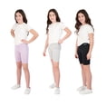 thumbnail image 3 of Hind Girls 3 Pack Active Bike Shorts, Size 5-16, 3 of 3