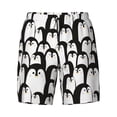 thumbnail image 4 of Lsque Mens Swim Trunks Cartoon Penguin Pattern - Bathing Suit Compression Liner - Beach Swim Shorts Swimwear - (S-3XL) - Stretch Quick Dry -Medium, 4 of 9