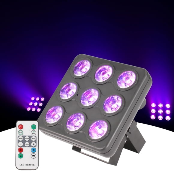 Rivendell Slim Par 9x4W RGBW LED Stage Light | Compact DMX Par Can for DJs, Weddings, Uplighting & Events | Portable Sound-Activa
