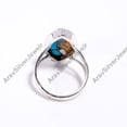 thumbnail image 5 of Oyster Turquoise Gemstone 925 Sterling Silver Statement Ring Jewelry Gift for Her, 5 of 5