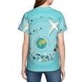 thumbnail image 7 of Wukai Travelling on Airplane Youth Unisex Short Sleeve T-Shirt for Boys, Girls, Teens, and Kids-Small, 7 of 7
