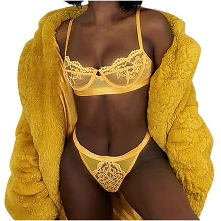 

KEJIG High Quality Women Fashion Lace Vest Hollow Floral Embroidered Sexy Underwear Lingerie