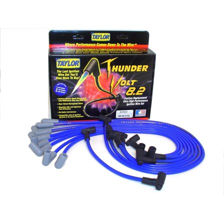 Taylor Wire / Vertex 84602 TAY84602 THUNDERVOLT 8.2 CUSTOM 8 CYL BLUE Fits select: 1974 CHEVROLET CORVETTE, 1975-1976 CHEVROLET C10