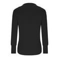 thumbnail image 3 of IROINNID Womens Sweater V-Neck Pullover Sweater Solid Color Casual Mid-Length Long Sleeve Autumn Sweater Blouse Tops, 3 of 4