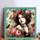 thumbnail image 2 of (11CTACC-5725__C__50X50) Hilo algodón ecológico bordado 11CT 3 hebras impresión 50*50cm kit serie personajes punto cruz Peony Victoria, 2 of 9