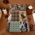 thumbnail image 5 of Erosebridal Rustic Cow Hide Full Size Sheets,Western Texas Star Cowhide Print Bed Sheets For Cowboy Cowgirl 4 Pieces, 5 of 6