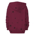 thumbnail image 4 of Bovemsi Sweatshirt for Women Autumn And Winter Zipper Loose Star Pattern Zip Up Hoodie, 4 of 7