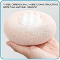 thumbnail image 5 of 2 Pack Super Soft Sunflower Bath Ball, Exfoliating Body Scrubber Cleaning Brush with Suction Cup, Sponge Mesh Pouf Shower Ball Loofah Sponge, Purple Pink, 5 of 8