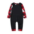 thumbnail image 2 of Pijamas familiares a juego con estampado navideño de moda, estilo europeo, para padres e hijos, monos de poliéster para bebés., 2 of 5