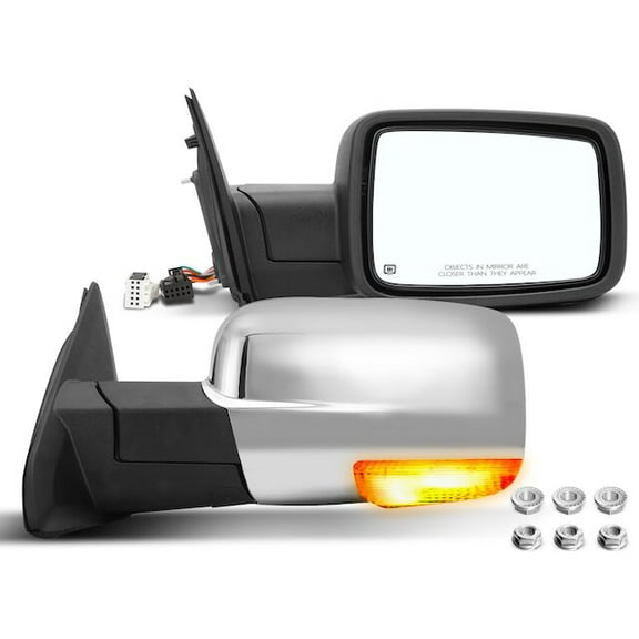 Mirror Set 2 - Compatible with 2011 - 2018 Ram 1500 2012 2013 2014 2015 2016 2017