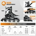 thumbnail image 4 of Adjustable Flashing Inline Skates, All Wheels Light Up, Fun Illuminating Skates for Kids Men Adult Women and Boys, 4 of 16