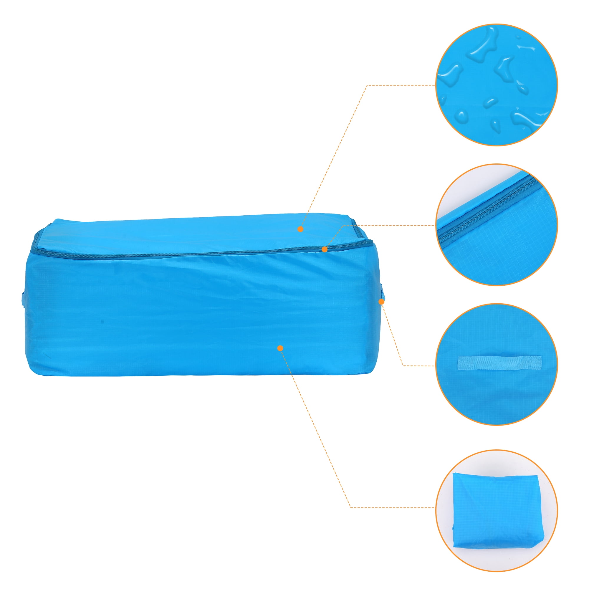 Unique Bargains 1 Pack Clothes Storage Bags Moving Bags Blue 27.5*19.5*12in