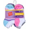 thumbnail image 2 of Hanes Girls' Socks, 12 Pack Cool Comfort No Show Socks, Size S-L, 2 of 5