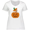 thumbnail image 3 of Inktastic Halloween Chihuahua Pumpkin Women's Plus Size T-Shirt, 3 of 5
